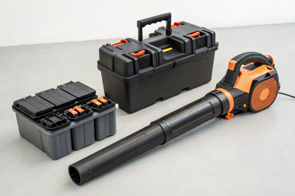 battery swap system for longer blower use