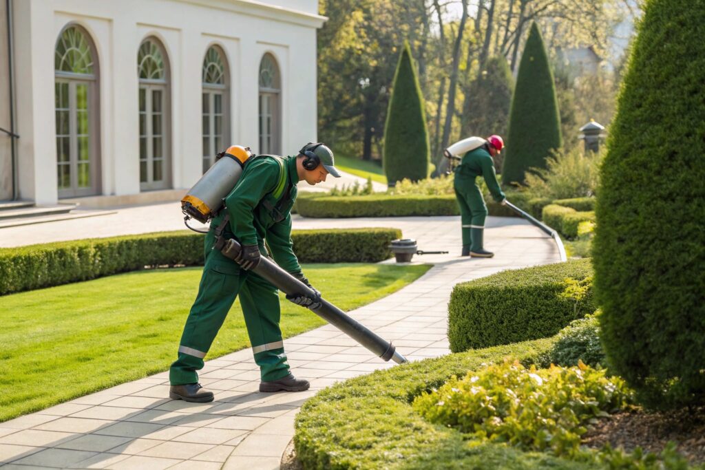 commercial-landscaping-crew-with-battery-blower