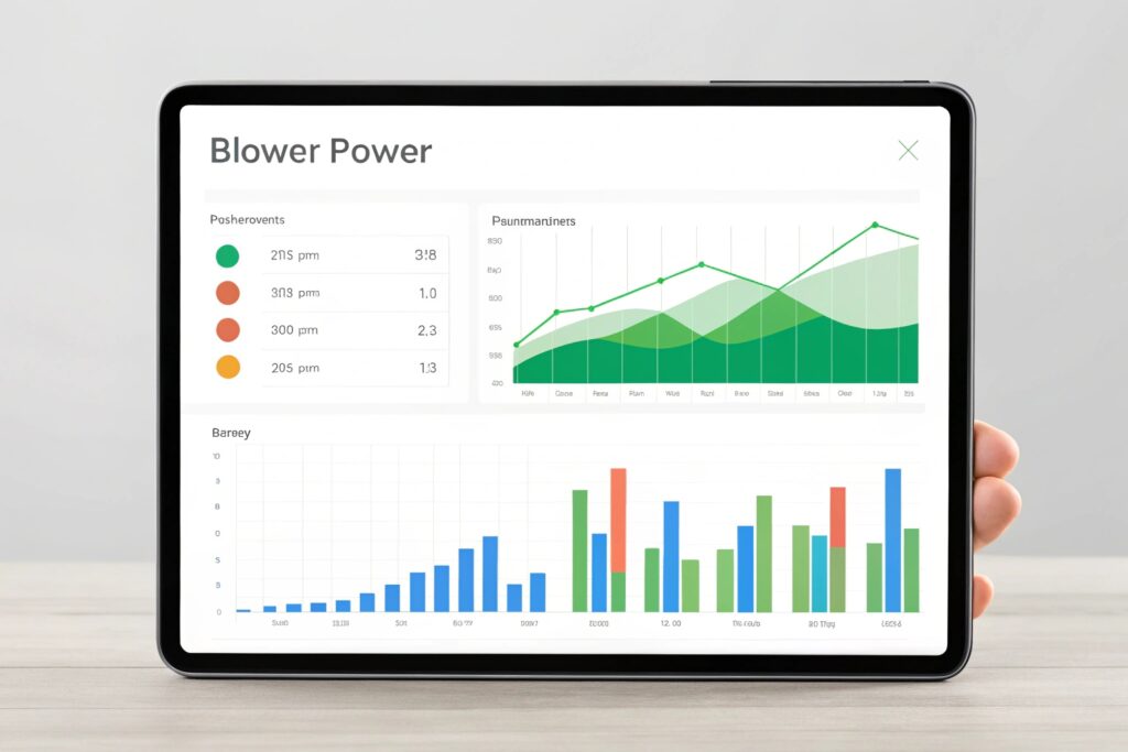 revolution blower battery power chart