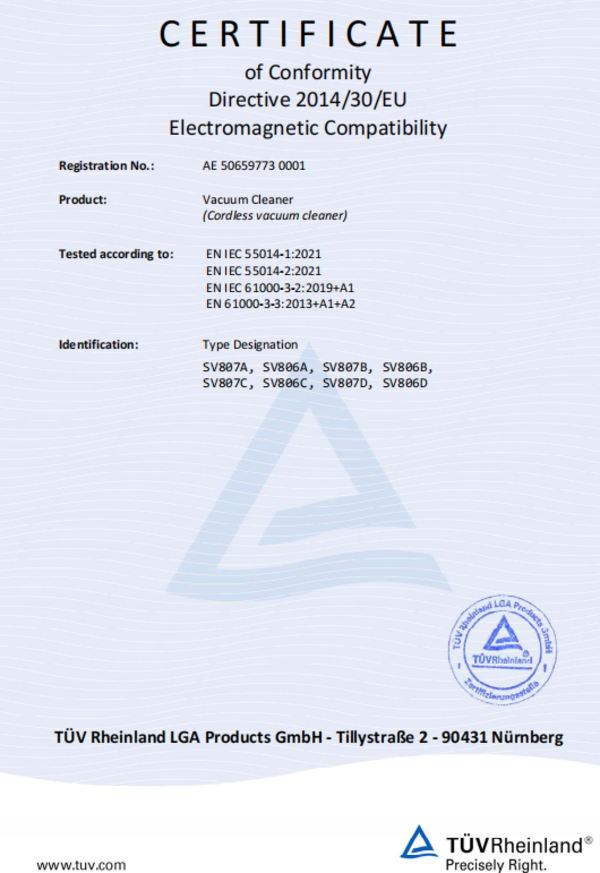 Environmental Standards Certificate