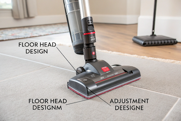 Floorhead Design & Height Adjustment