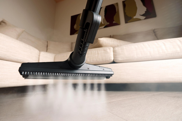 steam cleaner releasing vapor