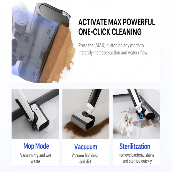 Wet Dry Hard Floor Cordless Vacuum Cleaner