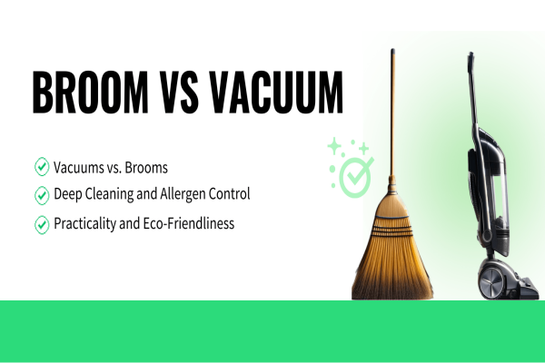 Vacuum vs Broom Efficiency